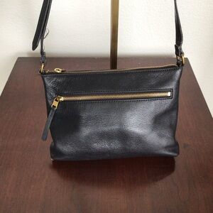 Fossil FIONA Black Leather Crossbody Bag